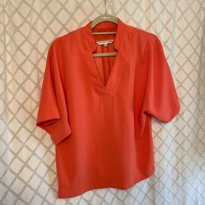 Trina Turk Blouse, Coral, Size S, NWOT